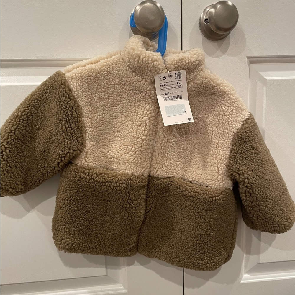 Zara baby fleece zip up jacket new with tags